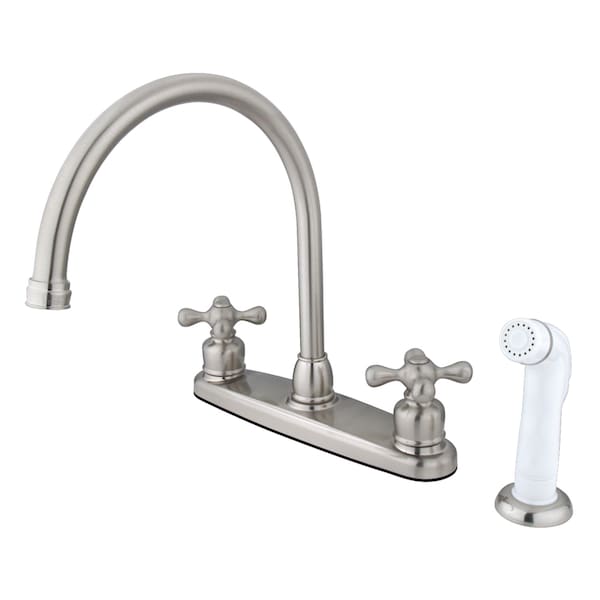 Vintage Centerset Kitchen Faucet, Brushed Nickel